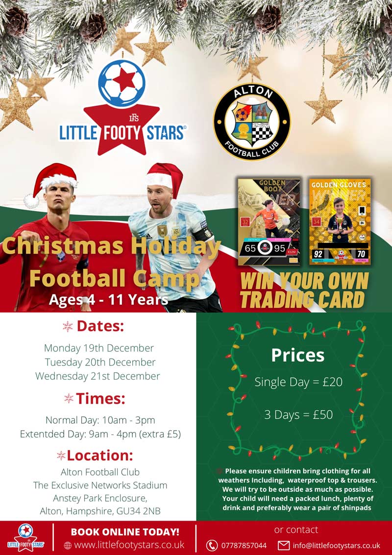 Christmas Holiday Football Camp - Ages 4 - 11